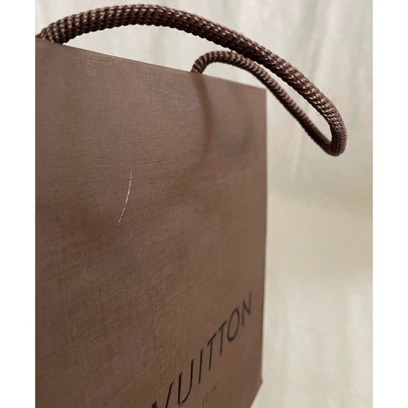 Louis Vuitton Paper Reusable Shopping Bag Brown 7" x 8.5" x 4" - Picture 5 of 5
